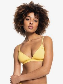 2 Beach Classics - Fixed Tri Bikini Top for Women Yellow ERJX304068 Roxy