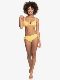 4 Beach Classics - Fixed Tri Bikini Top for Women Yellow ERJX304068 Roxy