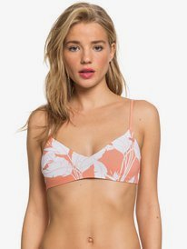 0 Printed Beach Classics - Athletic Triangle Bikini Top for Women Pink ERJX304071 Roxy