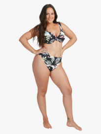 3 Printed Beach Classics - Top de bikini con aros copa D para Mujer Negro ERJX304343 Roxy