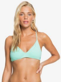 0 Beach Classics - Athletic Bikini Top for Women Green ERJX304404 Roxy