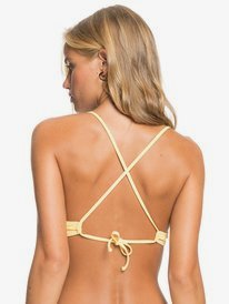 4 Beach Classics - Athletic Bikini Top for Women Yellow ERJX304404 Roxy