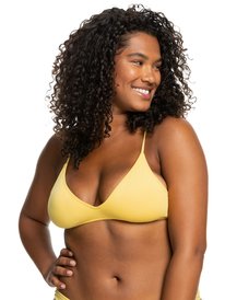 2 Beach Classics - Athletic Bikini Top for Women Yellow ERJX304404 Roxy