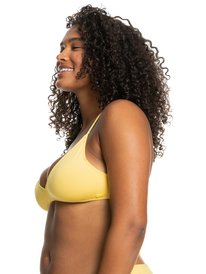 3 Beach Classics - Athletic Bikini Top for Women Yellow ERJX304404 Roxy