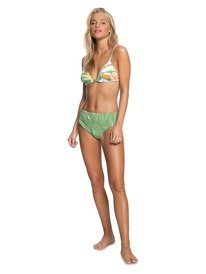 13 Wildflowers - Reversible Tiki Tri Bikini Top for Women Green ERJX304423 Roxy