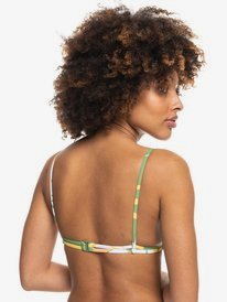 9 Wildflowers - Reversible Tiki Tri Bikini Top for Women Green ERJX304423 Roxy