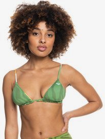 5 Wildflowers - Reversible Tiki Tri Bikini Top for Women Green ERJX304423 Roxy