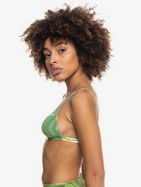 7 Wildflowers - Reversible Tiki Tri Bikini Top for Women Green ERJX304423 Roxy