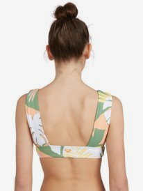 6 Wildflowers - Haut de bikini triangle allongé réversible pour Femme Vert ERJX304424 Roxy