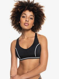 0 Roxy Active D-Cup - Top de Bikini para Mujer Negro ERJX304532 Roxy