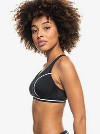 1 Roxy Active D-Cup - Top de Bikini para Mujer Negro ERJX304532 Roxy