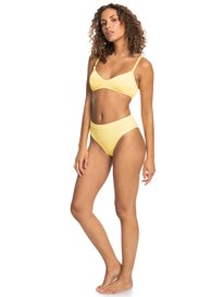 2 Roxy Love The Aloha - Top de bikini triangular para Mujer - Amarillo Amarillo ERJX304641 Roxy