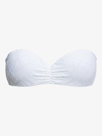 6 Quiet Beauty - Top de bikini bandeau para Mujer Blanco ERJX304650 Roxy