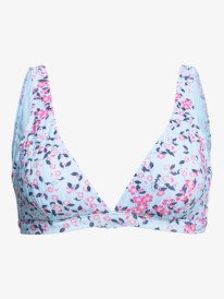 4 Roxy Love The Deep Sea - Top de bikini de triángulo alargado con aros para Mujer  ERJX304667 Roxy