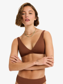 0 Rib Roxy Love The Oceana V - Bikini Top voor Dames Brown ERJX304728 Roxy