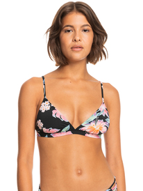 0 Printed Beach Classics - Fixed Tri Bikini Top for Women Black ERJX304782 Roxy