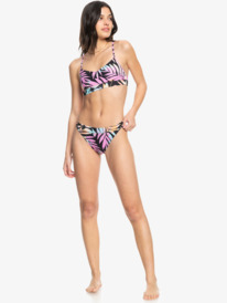 2 Roxy Active - Top de Bikini Bralette para Mujer - Negro Negro ERJX304960 Roxy
