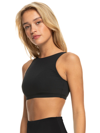 3 Roxy Pro The Pop Up - Crop Bikini Top for Women Black ERJX305060 Roxy