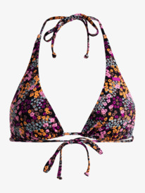 5 Printed Beach Classics - Tiki Tri Bikini Top for Women Black ERJX305080 Roxy
