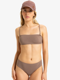 2 Lasca - Top de biquíni Bandeau para Mulher Marrom ERJX305448 Roxy