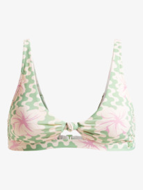 3 Hibiscus Daze - Triangle Bikini Top for Women Green ERJX305452 Roxy