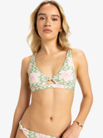 0 Hibiscus Daze - Triangel bikinitop voor Dames Green ERJX305452 Roxy