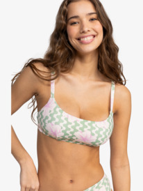 0 Hibiscus Daze - Dcup Bikini Top for Women Green ERJX305453 Roxy