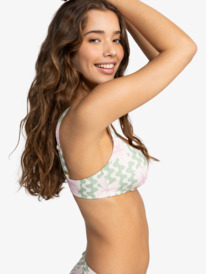 1 Hibiscus Daze - Full Coverage Bikini Top for Women Green ERJX305453 Roxy