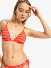 0 Jasmin - Top de bikini triangular para mujer Rojo ERJX305459 Roxy