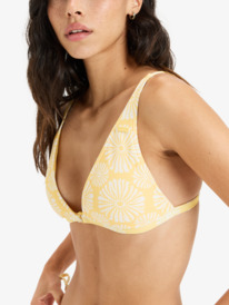 4 Tropical Tile - Triangel bikinitop voor Dames Yellow ERJX305461 Roxy