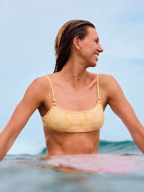 0 Tropical Tile - Bralette bikinitop voor Dames Yellow ERJX305463 Roxy