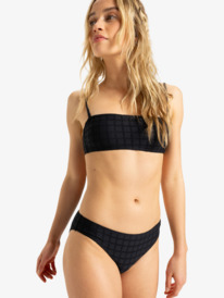 1 Camilo - Top de bikini bandeau para mujer Negro ERJX305469 Roxy