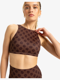 0 Roxy Pro - Crop Top Bikini for Women Brown ERJX305483 Roxy