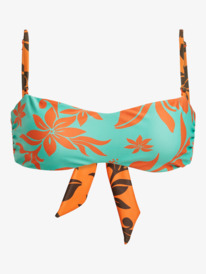 14 Hula Hibiscus Bandeau - Top de bikini bandeau para mujer Blanco ERJX305515 Roxy