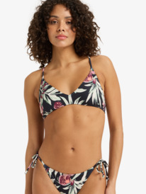 0 Pt Beach Classics Strappy Bra - Bikini Top for Women Black ERJX305558 Roxy