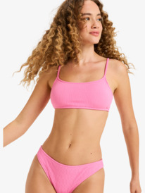 2 Lagos Basic Bralette - Top de bikini para mujer Rosa ERJX305563 Roxy