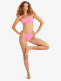 4 Lagos Basic Bralette - Top de bikini para mujer Rosa ERJX305563 Roxy