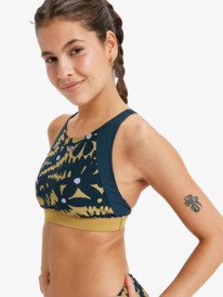1 Roxy Active Crop Top - Bikini Top voor Dames Black ERJX305571 Roxy