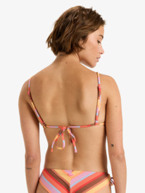 3 Sunset Stripe Tiki Tri - Parte de cima de biquíni triangular para Mulher Pink ERJX305572 Roxy