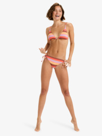 2 Sunset Stripe Tiki Tri - Parte de cima de biquíni triangular para Mulher Pink ERJX305572 Roxy