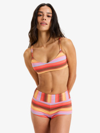0 Sunset Stripe Bralette - Triangle Bikini Top for Women Pink ERJX305573 Roxy