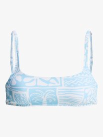 6 Flowers Wave Bralette - Top de bikini para mujer Azul ERJX305575 Roxy