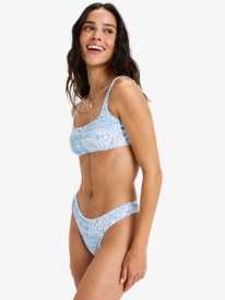 3 Flowers Wave Bralette - Top de bikini para mujer Azul ERJX305575 Roxy