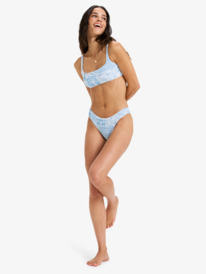 4 Flowers Wave Bralette - Top de bikini para mujer Azul ERJX305575 Roxy