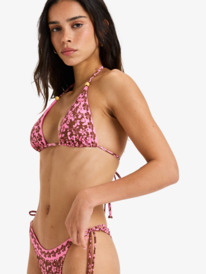 1 Kerlina Tiki Tri - Triangle Bikini Top for Women Brown ERJX305579 Roxy