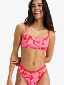 0 Khloe Basic Bralette - Bikini Top for Women Red ERJX305589 Roxy