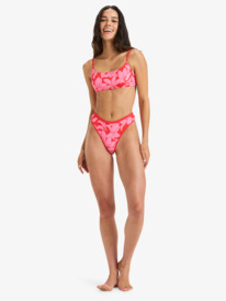 2 Khloe Basic Bralette - Bikini Top for Women Red ERJX305589 Roxy