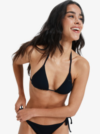 0 Kauai Mini Tiki Tri - Triangle Bikini Top for Women Black ERJX305601 Roxy