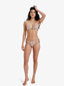 4 Wild Thang Tiki Tri - Top de bikini triangular para mujer Marron ERJX305607 Roxy