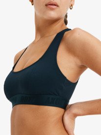 2 Roxy Active Colorblock  - Haut de maillot de bain Brassière Femme Noir ERJX305620 Roxy